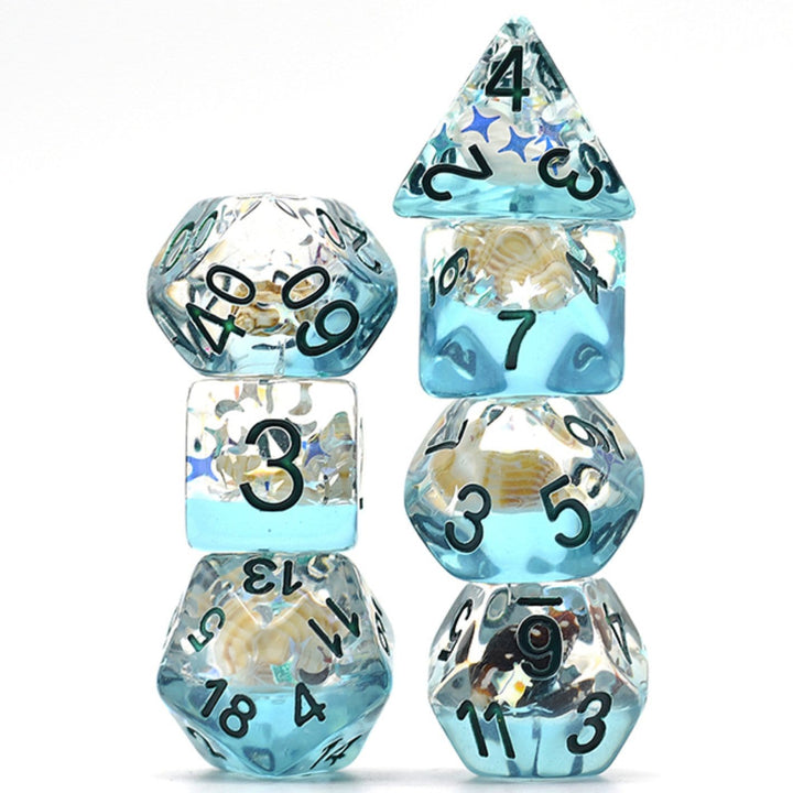 FBG1049 Blue Beach Conch (Polyhedral Dice Set)