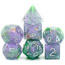 7 Dice RPG Set - Purple & Green Seabed Treasure