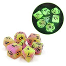 FBG2096 Glow in the Dark Tulip (Polyhedral Dice Set)