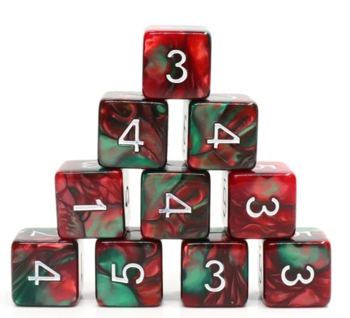 FBG2195 12 Piece D6's - Burning Bush
