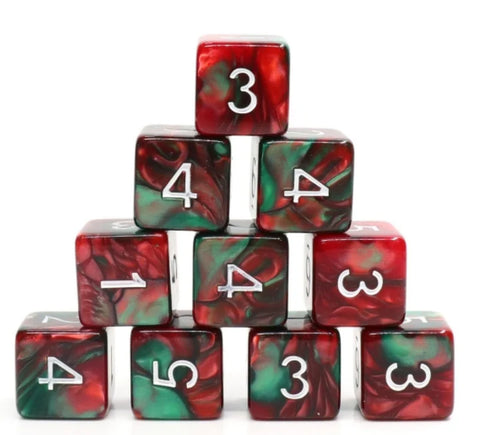 FBG2195 12 Piece D6's - Burning Bush