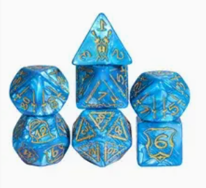 Large 25mm Polyhedral Dice Set - Blue