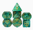 Large 25mm Polyhedral Dice Set - Green