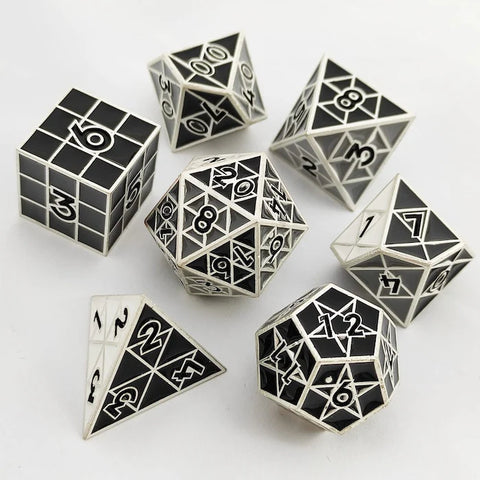 FBG4455 Shades of Grey (8PC Polyhedral Dice Set)