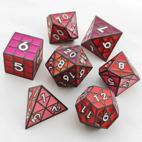 FBG4454 Shades of Red (8PC Polyhedral Dice Set)