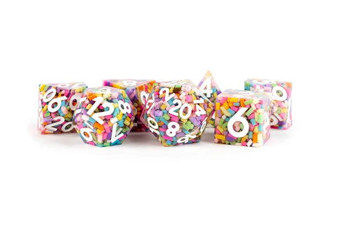 Hand Crafted Sharp Edge Dice: Sprinkles!