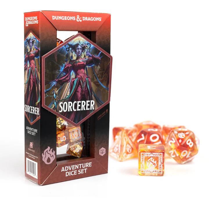 Dungeons & Dragons Adventure Dice Set: Sorcerer - Orange