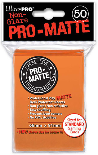 Ultra Pro Matte Deck Protector Sleeves - Orange 84184