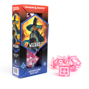 Dungeons & Dragons Adventure Dice - Wizard: Fuchsia | Sirius Dice