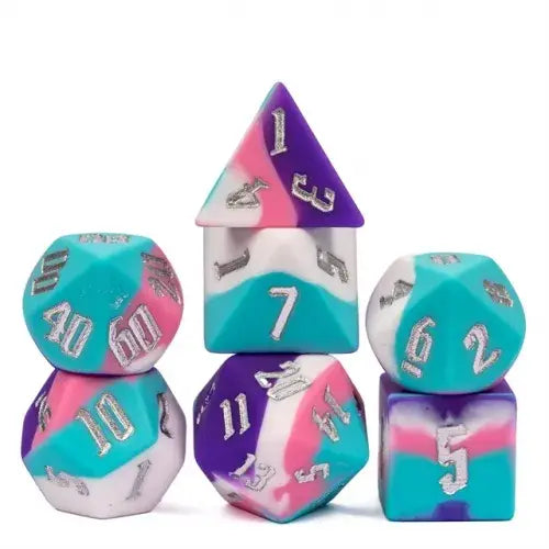 16MM Silicone Dice - Enchanted Cotton Candy Skies