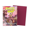 Dragon Shield Sleeves - Pomegranate & Gold Dual Matte