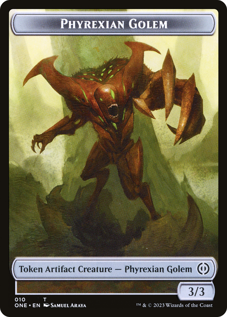 mtg mite cards Phyrexian Mite Token (012) // Phyrexian Golem Double-Sided Token [Phyr