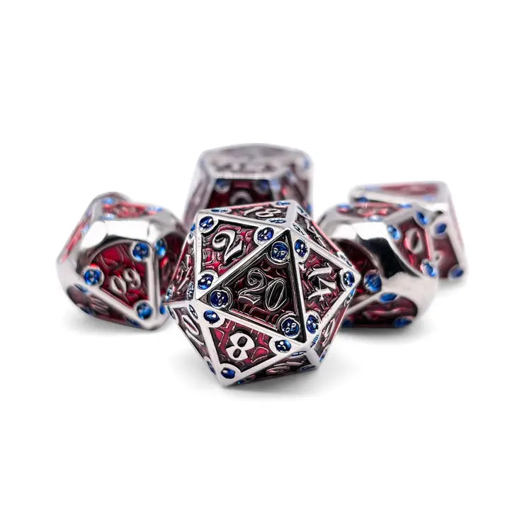 Dungeon Delve - Vampiric Corruption 7 Piece Rpg Set Alloy Metal Dice