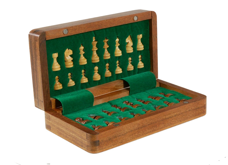 Chess Set - 7" Folding Wood Magnetic Chess