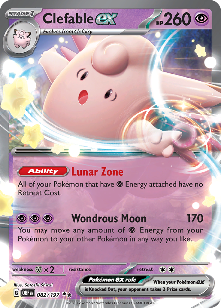 Clefable ex (082/197) [Scarlet & Violet: Obsidian Flames]