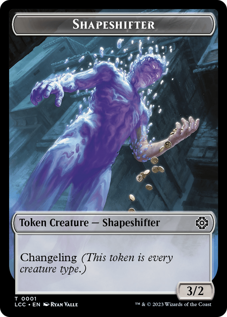 mtg ixalan double faced cards Salamander Warrior // Shapeshifter Double-Sided Token [The Lost Cavern
