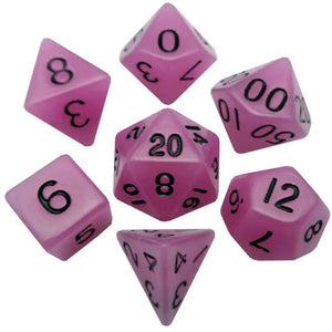 16mm Glow in the Dark Acrylic Dice Set - Purple