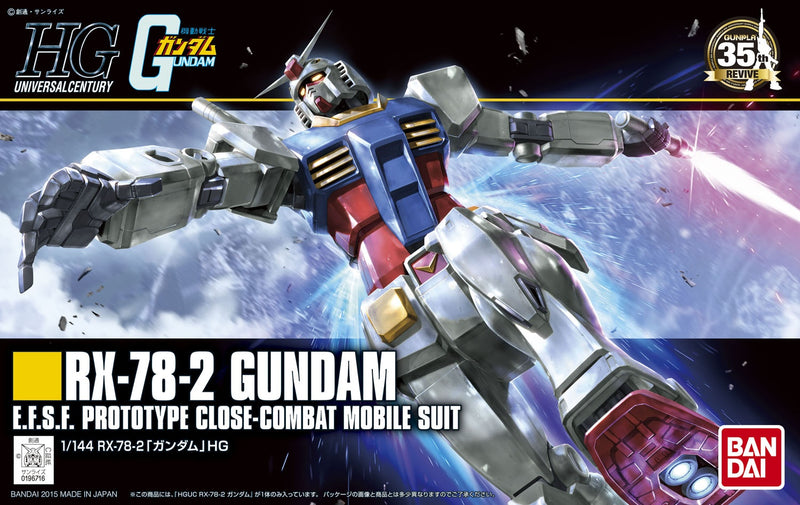 HG RX-78-2 Gundam EFSF Prototype Close Combat Mobile Suit