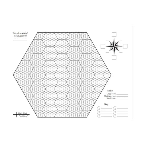 Hex Paper Double Sided 8.5x11 - Black Blade Publishing