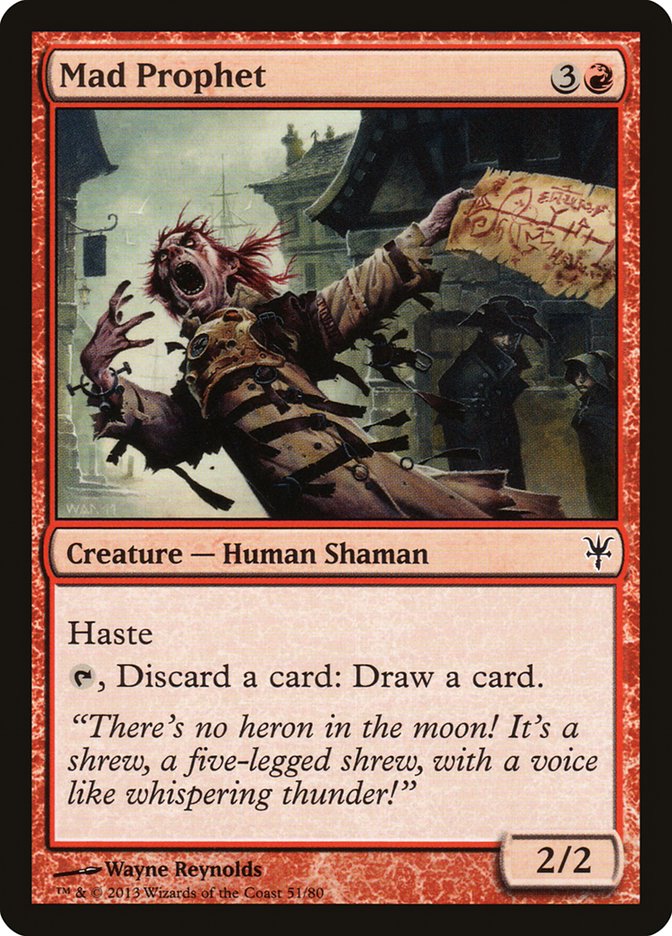mtg sorin cards Mad Prophet [Duel Decks: Sorin vs. Tibalt]
