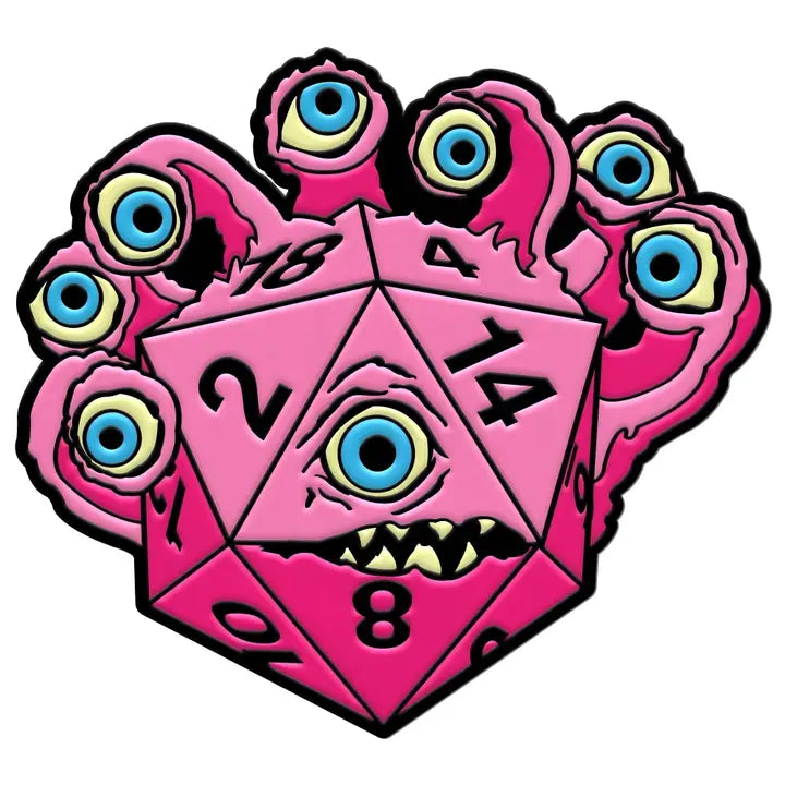 Dieholder / Eye Tyrant Enamel Pin - Pink