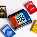 Bicycle Playing Cards: 4-game pack (Hearts, Spades, Euchre & Solitaire)