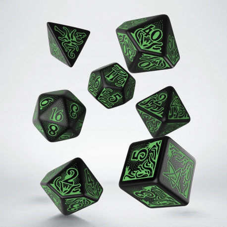 Call of Cthulhu 7th Edition Black & Green Dice Set