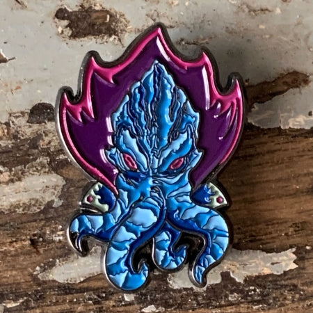 PIN-013 RPG Pins & Patches: Blue Space Squid Enamel Pin