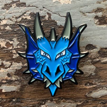 PIN-033 RPG Pins & Patches: Blue Dragon Enamel Pin