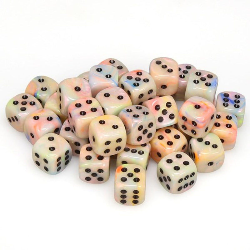 CHX 27842 Festive Circus/Black 12mm d6 Dice Block (36 Dice)