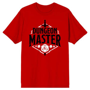 Dungeons & Dragons Dungeon Master Crew Neck Short Sleeve Red Men's T-Shirt