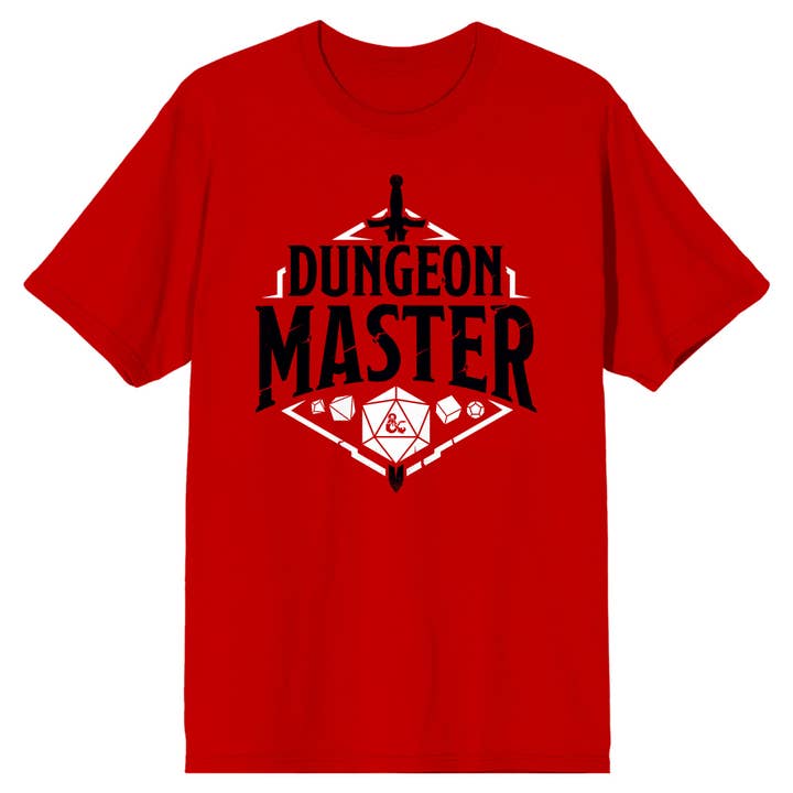 Dungeons & Dragons Dungeon Master Crew Neck Short Sleeve Red Men's T-Shirt
