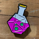 PIN-030 RPG Pins & Patches: Eldritch Blast Polydice Potion Enamel Pin (Purple)
