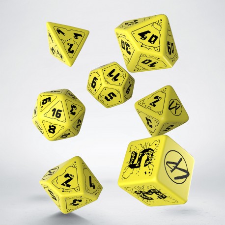 7-Die Set Cyberpunk Red: Danger Zone - Yellow/Black