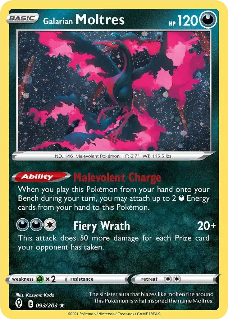 Galarian Moltres (093/203) (Cosmos Holo) [Sword & Shield: Evolving Ski Galarian Moltres (093/203) (Cosmos Holo) [Sword & Shield: Evolving Ski