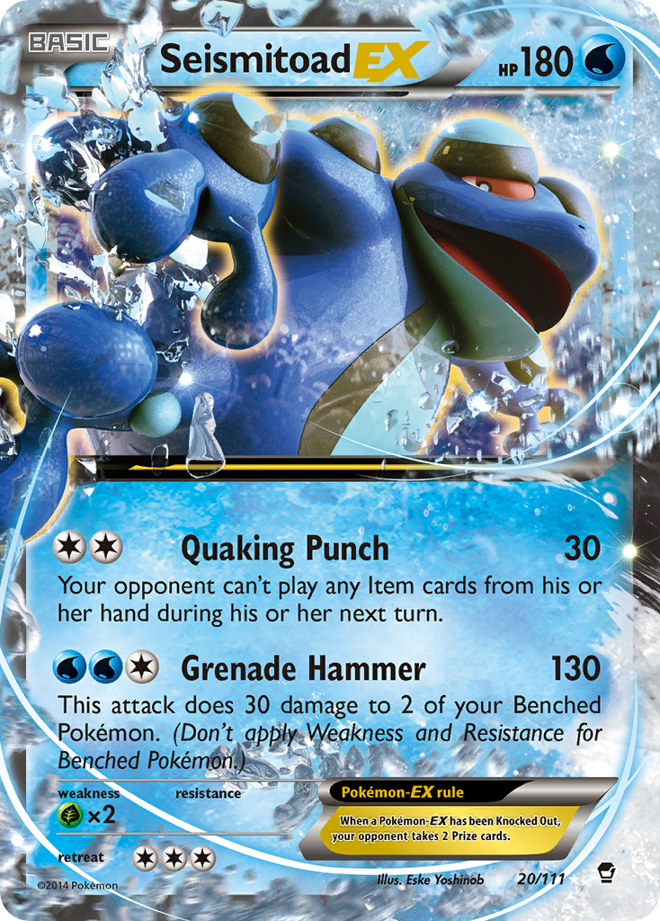 pokemon trading card game xy furious fists Seismitoad EX (20/111) [XY: Furious Fists]