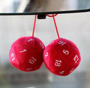 Toy Vault 20-Sided Plush Dice For Car Mirror (Red)