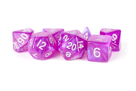 Stardust Acrylic Polyhedral Dice Set: Purple