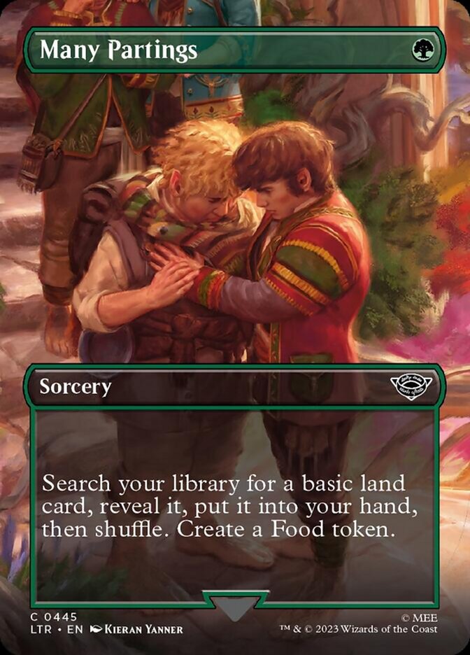alt art mtg cards Many Partings (Borderless Alternate Art) [The Lord of the Rings: Tales