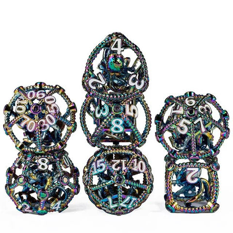 Caged Octopus Hollow Metal Dice