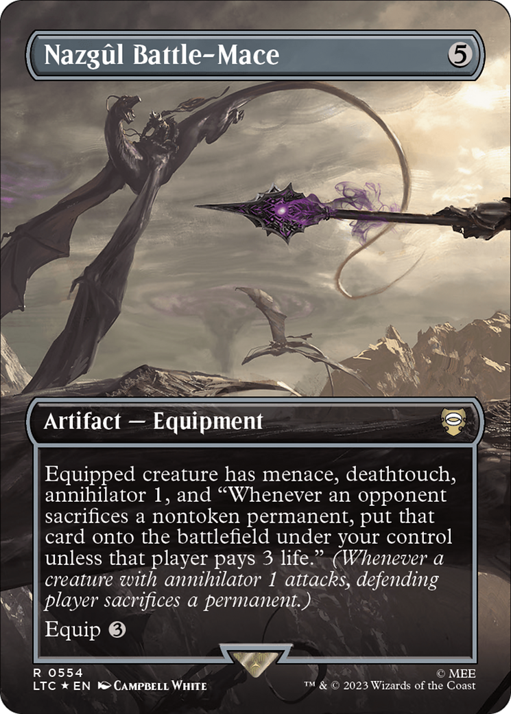 Nazgul Battle-Mace (Borderless) (Surge Foil) [The Lord of the Rings: T