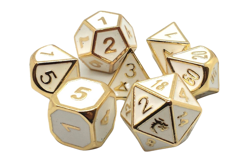 OSDMTL-15 Elven Forged White w/Gold 7 die set