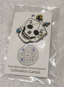 SkullD20 Enamel Pin (Glow in the Dark!) Red