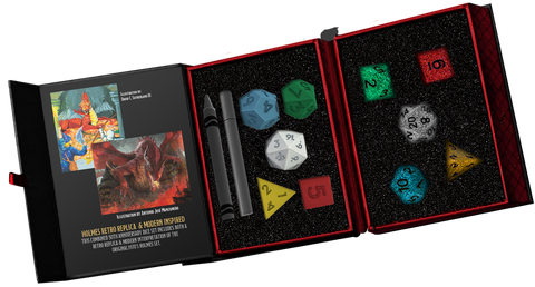 Fanroll Dungeons and Dragons 10-Die Set D&D 50th Anniversary: Modern & Retro Holmes Sets