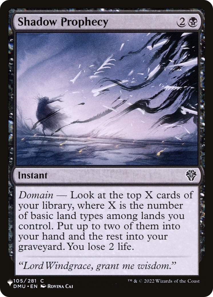 Shadow Prophecy [The List Reprints]