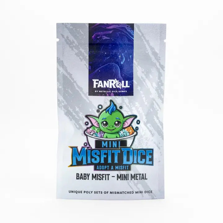 Mystery Misfit Mini Metal Polyhedral Dice Set