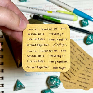 Session Notes Sticker Set