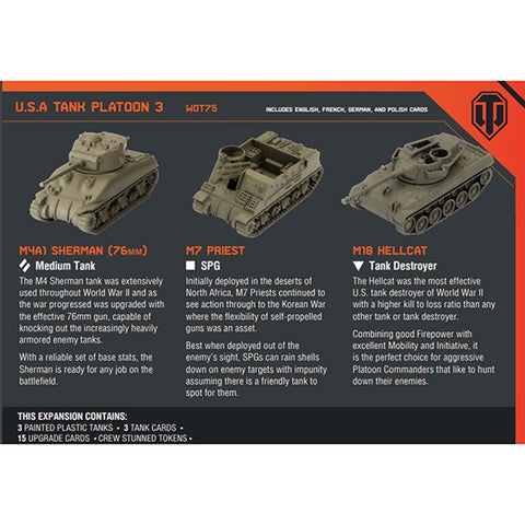 World of Tanks: U.S.A. Tank Platoon (M4A1 Sherman (76mm), M7  Priest, M18 Hellcat)