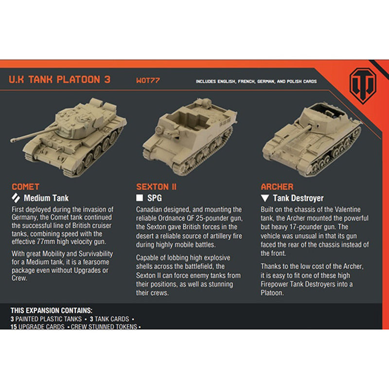 World of Tanks: U.K. Tank Platoon (Comet, Sexton II, Archer)
