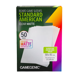 Gamegenic Board GameSleeves Standard American Size Clear